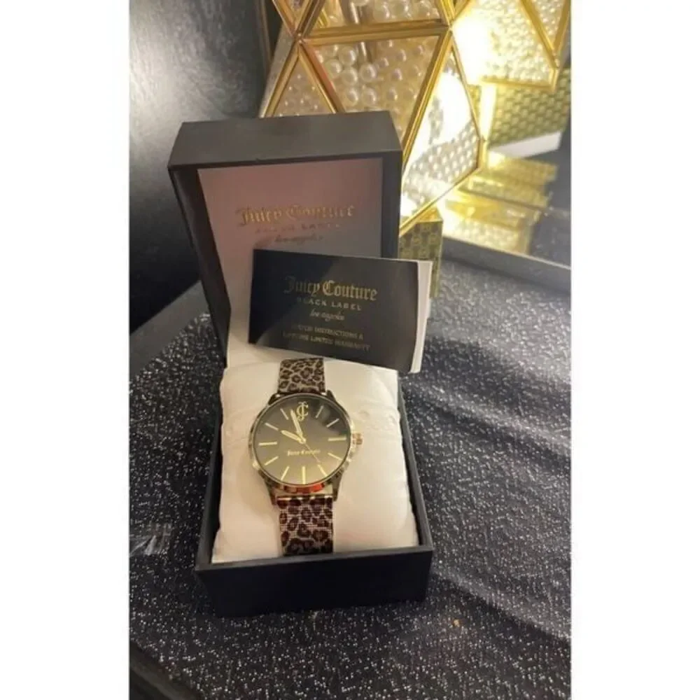 Juicy Couture leopard steel mesh Watch